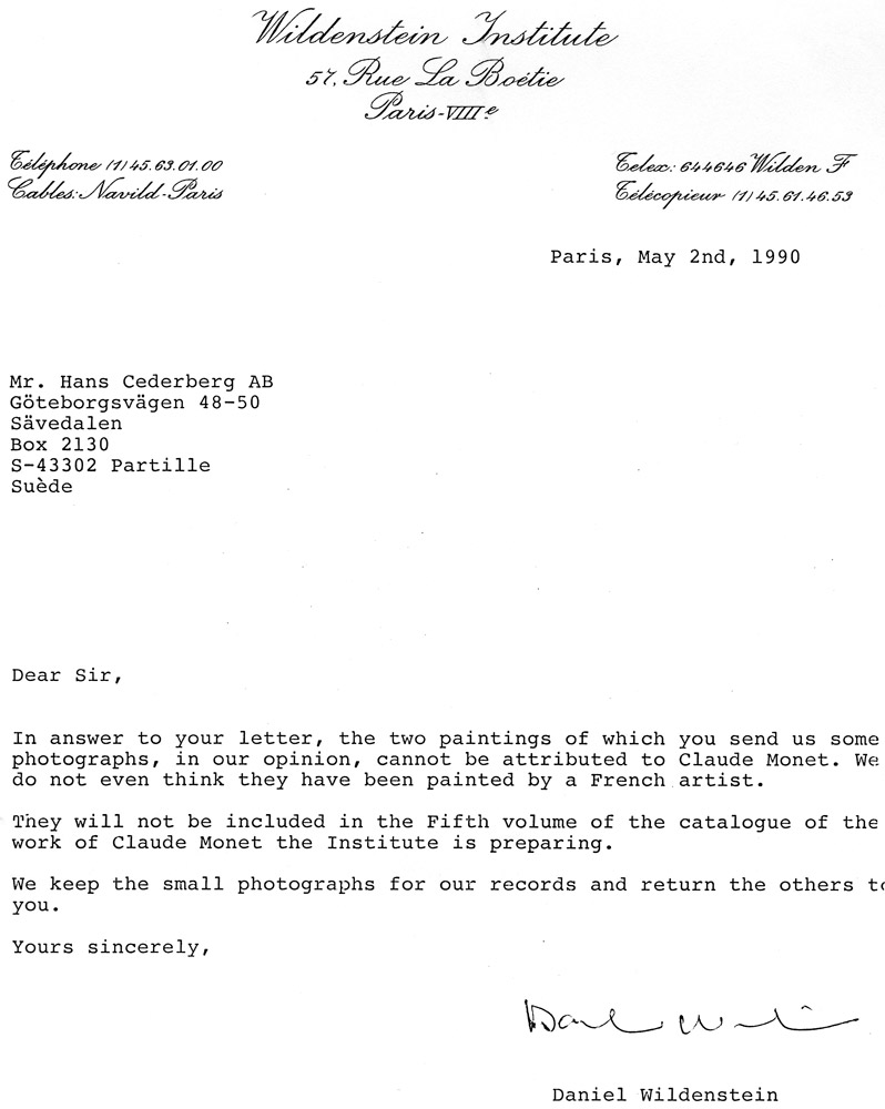 Widenstein letter